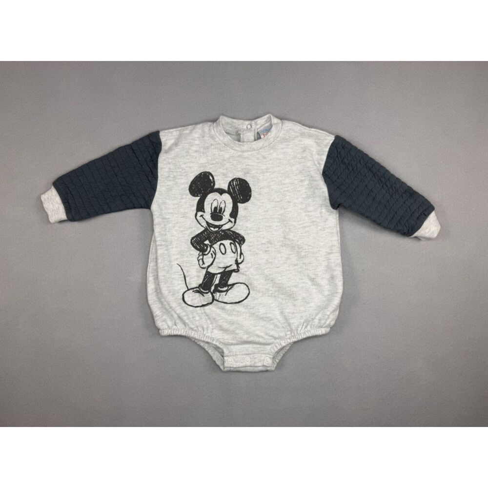 Mickey Mouse Quilted Sweatshirt Body Suit Size 18 months